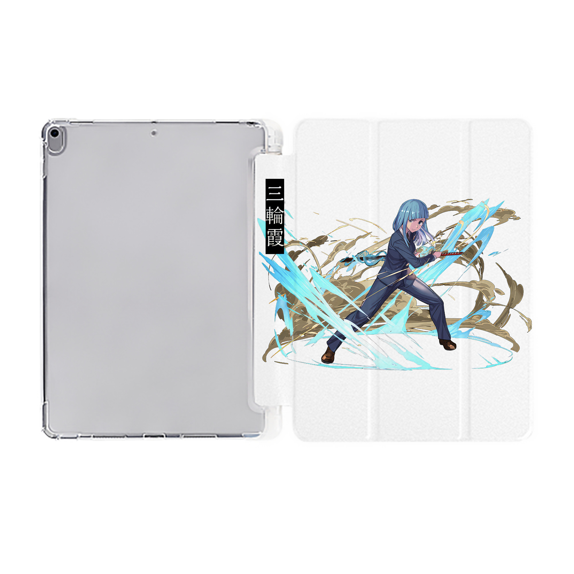 （画像用） 呪術廻戦 Jujutsu Kaisen IPad ケース ペン収納付き 三つ折りスタンド PUレザー×シリコン 対応機種9.5/10.5/10.9インチ